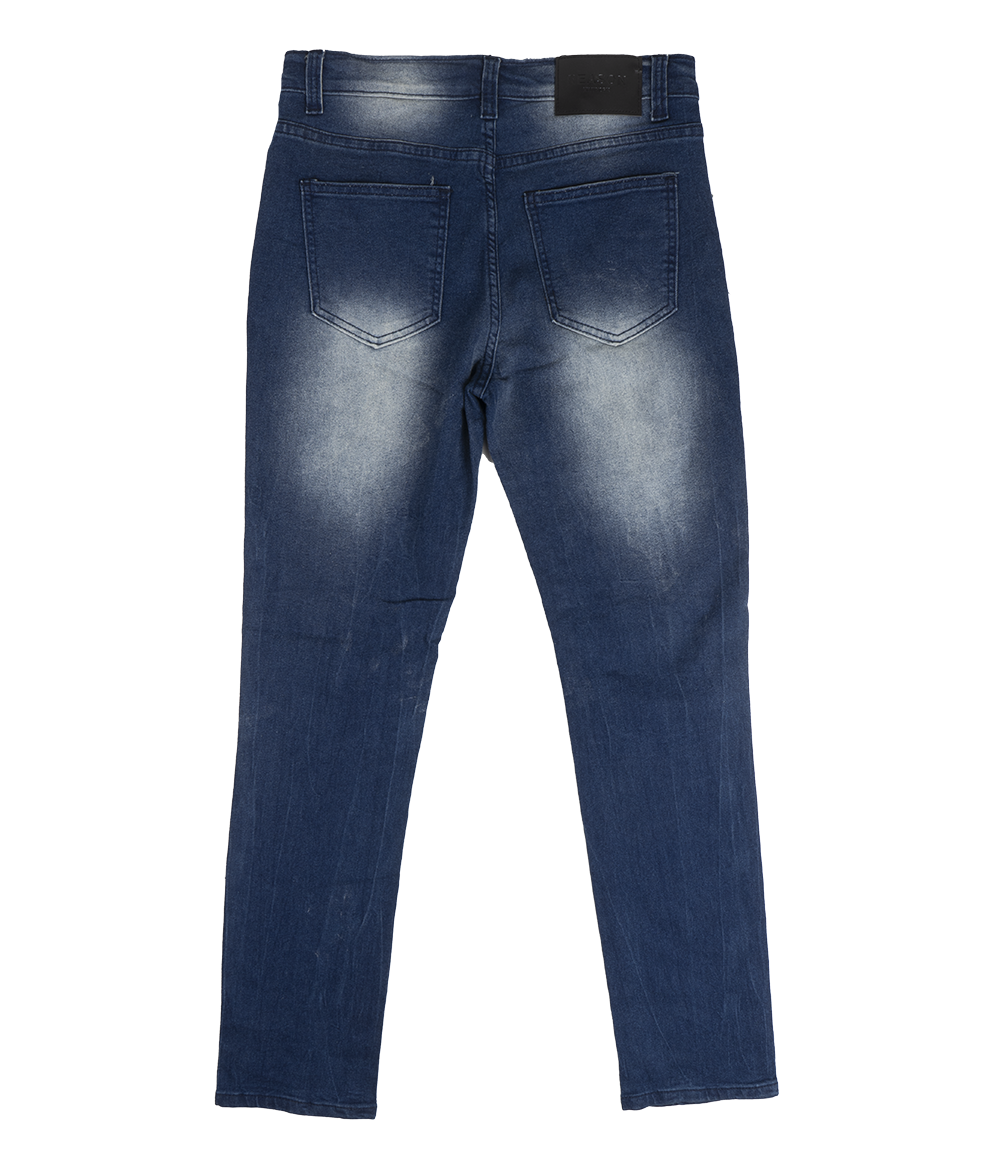 REASON DISTRESSED DENIM JEANS BLUE - DF-31