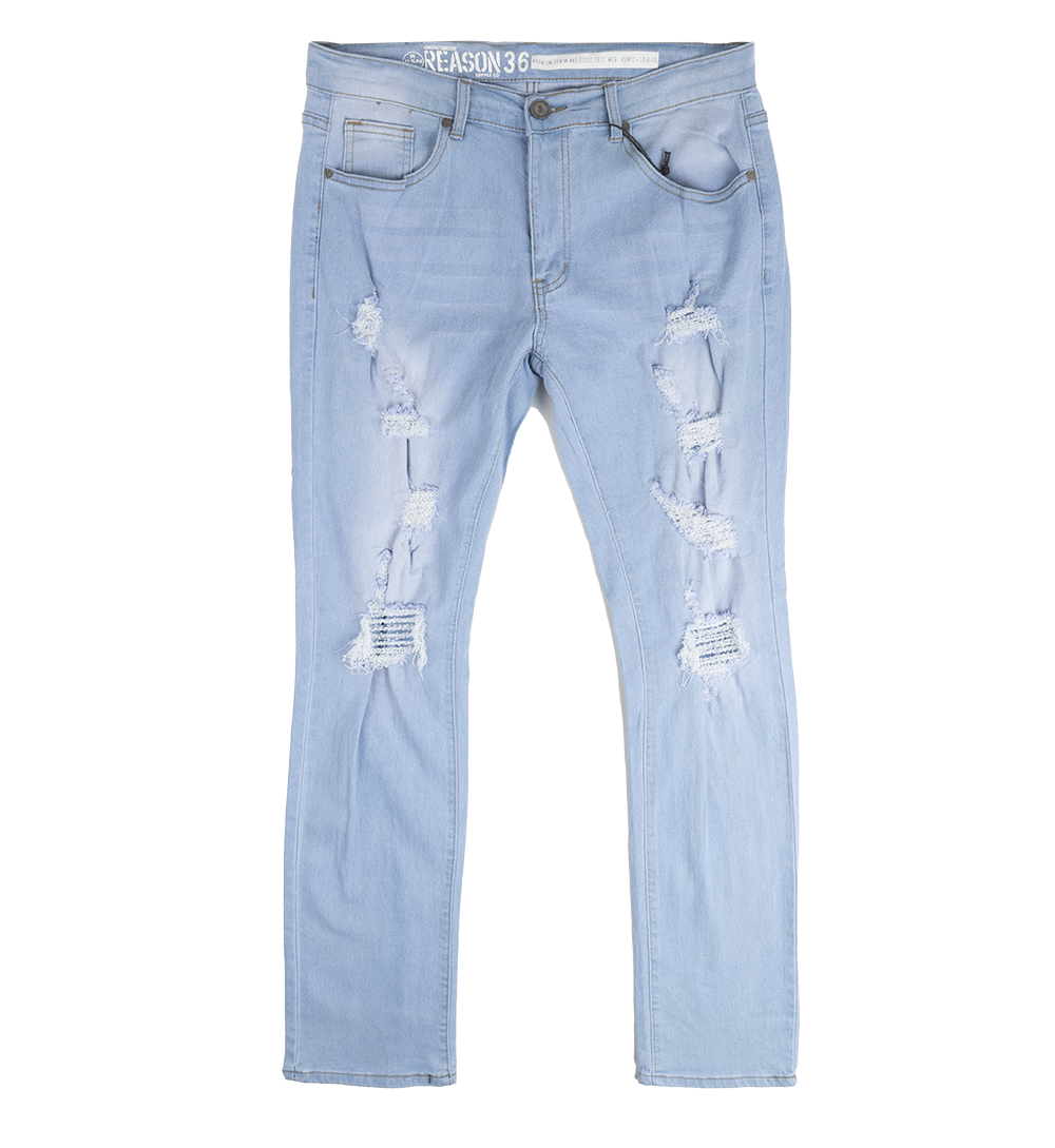 REASON WASHED DENIM JEANS BLUE - DE-31