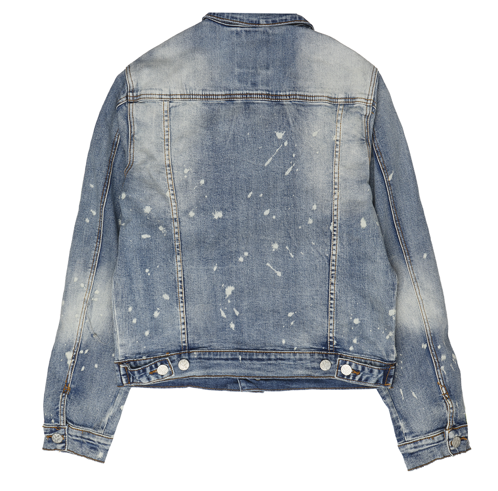 CREATE 2MRW DISTRESSED DENIM JACKET MED BLUE - CS0612