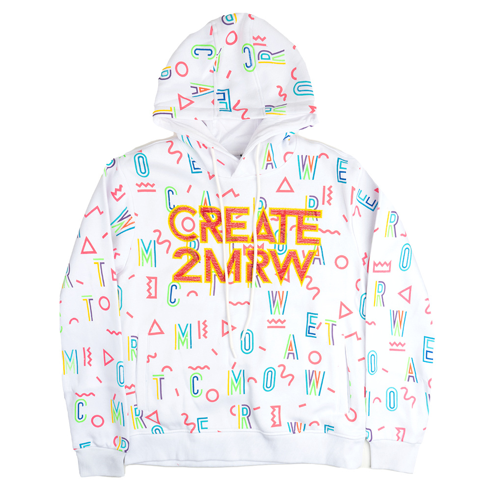 CREATE 2MRW GRAPHIC HOODIE WHITE - CF1243