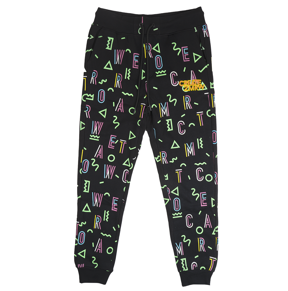 CREATE 2MRW GRAPHIC JOGGER PANTS BLACK - CF1443