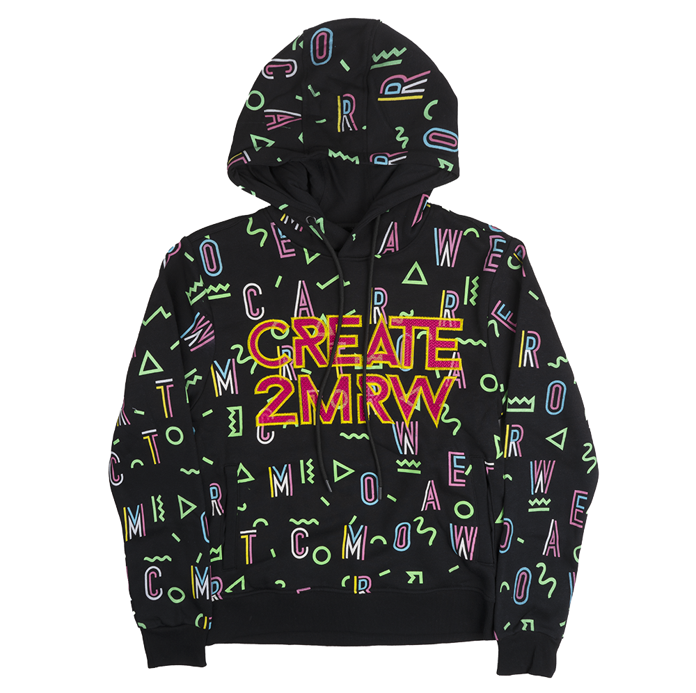 CREATE 2MRW GRAPHIC HOODIE BLACK - CF1243