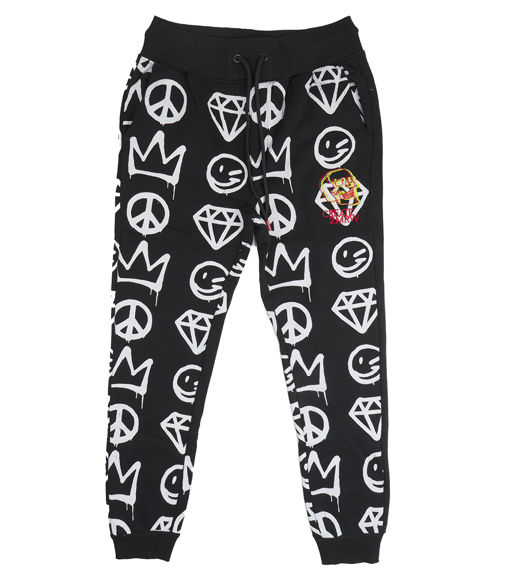 CREATE 2MRW GRAPHIC JOGGER PANTS BLACK - CF1430