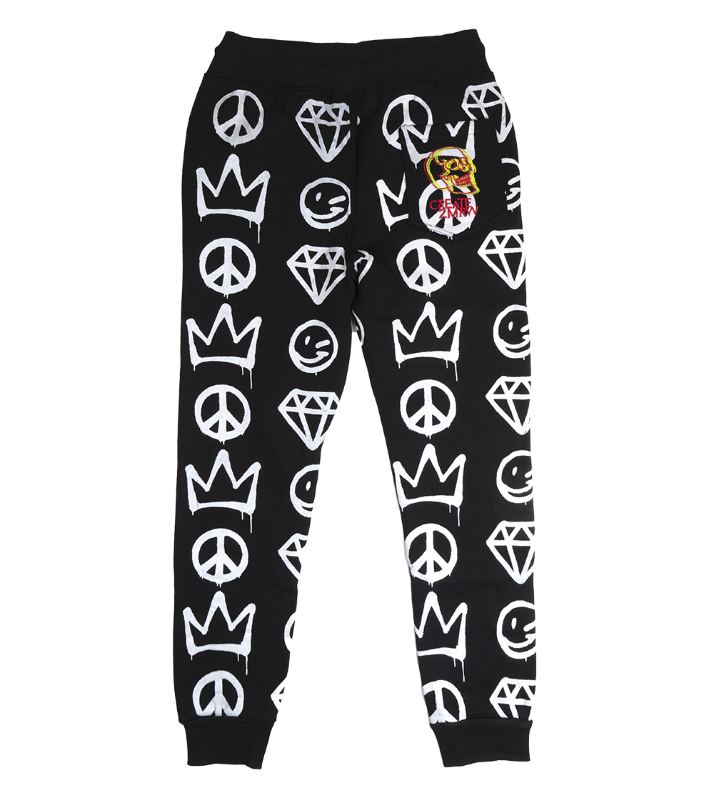 CREATE 2MRW GRAPHIC JOGGER PANTS BLACK - CF1430