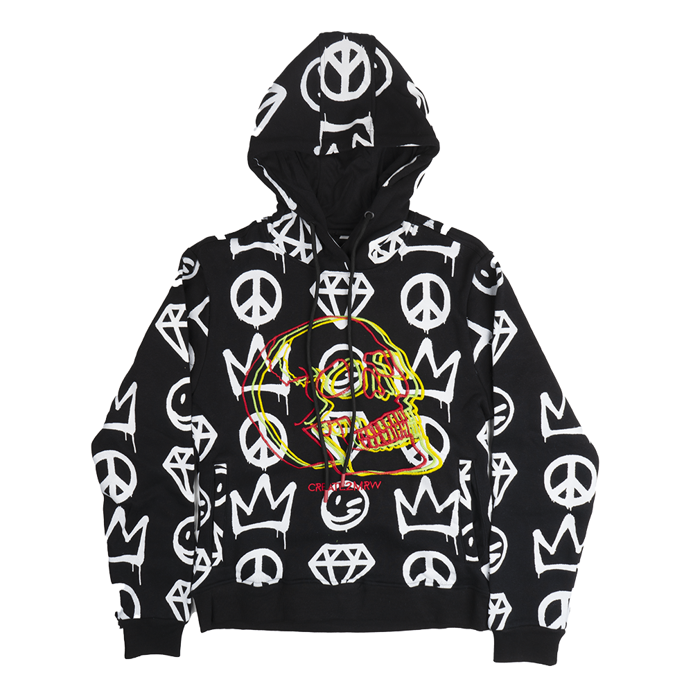 CREATE 2MRW GRAPHIC HOODIE BLACK - CF1230