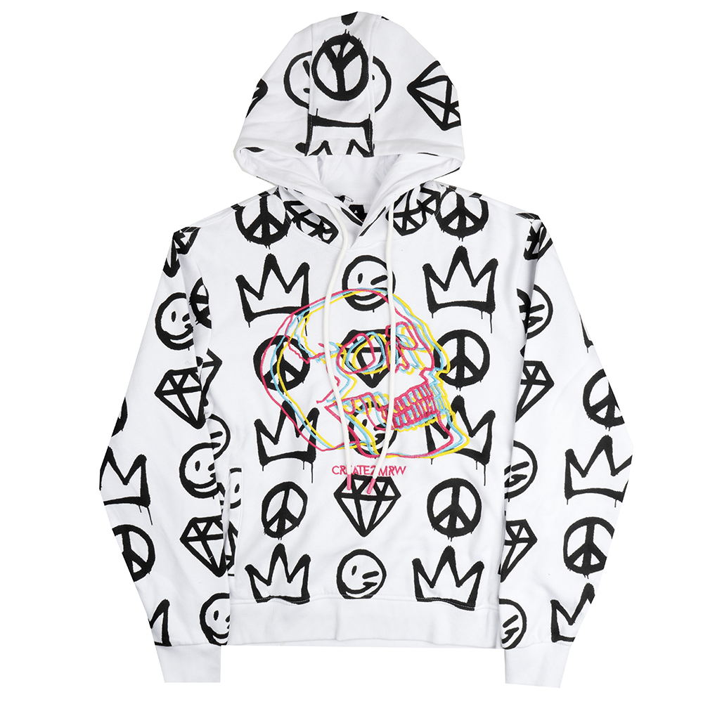 CREATE 2MRW GRAPHIC HOODIE WHITE - CF1230