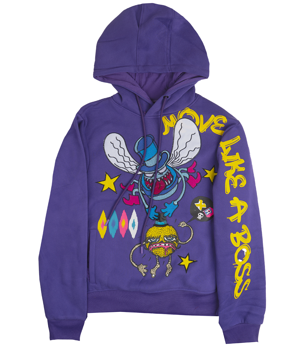 CREATE 2MRW GRAPHIC HOODIE PURPLE - CF1239