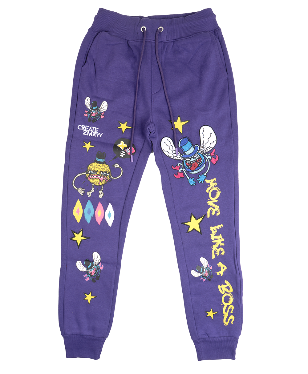 CREATE 2MRW GRAPHIC JOGGER PANTS PURPLE - CF1439