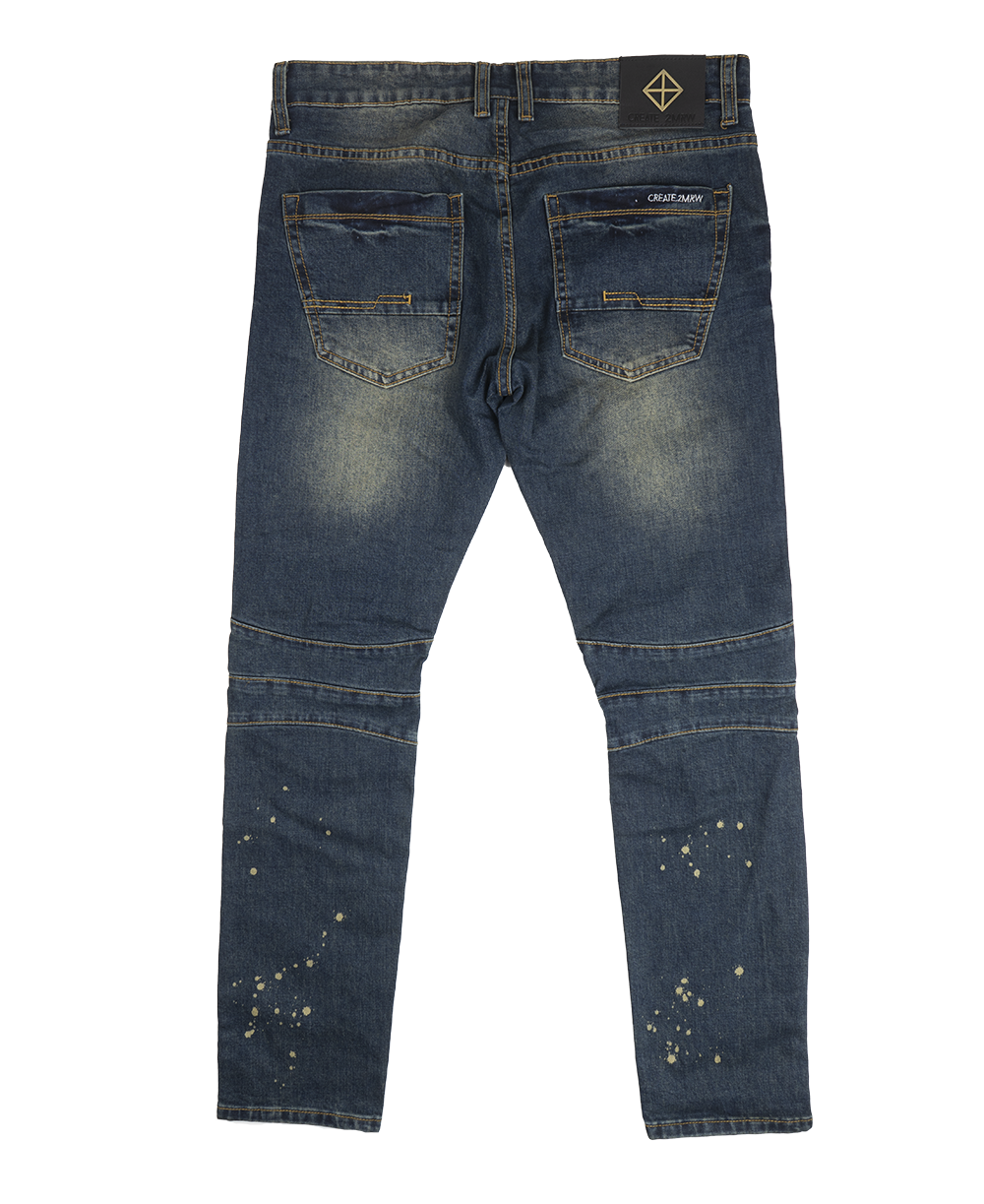 CREATE 2MRW RHINESTONE DENIM JEANS VINTAGE - CS1606