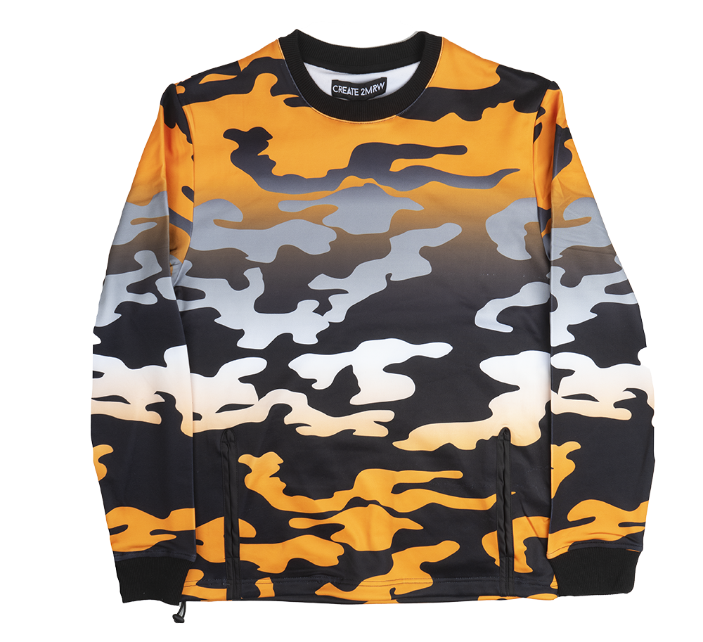 CREATE 2MRW CREWNECK BLACK CAMO - CS9179