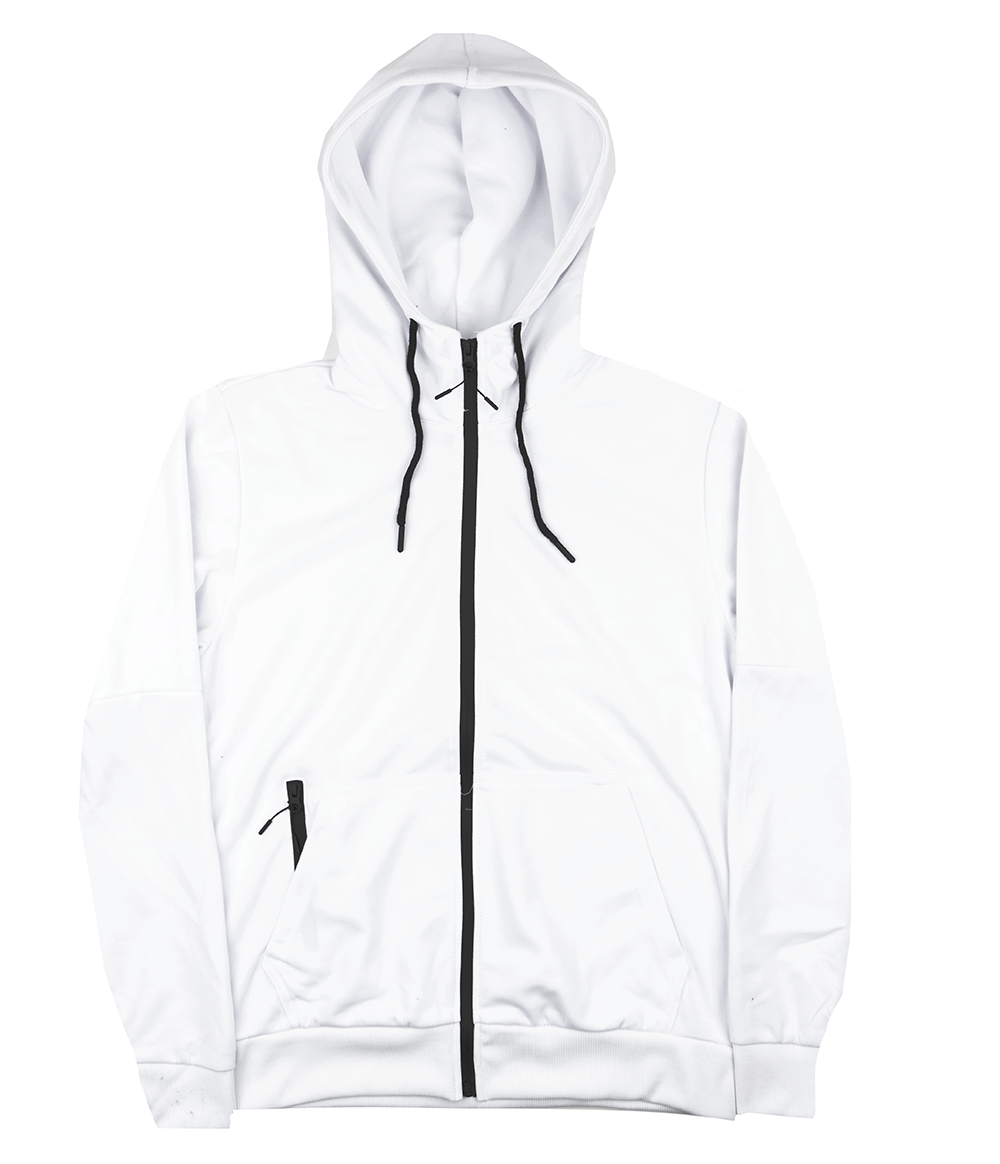 TRUE BORN ZIP TRACK JACKET WHITE - TH404