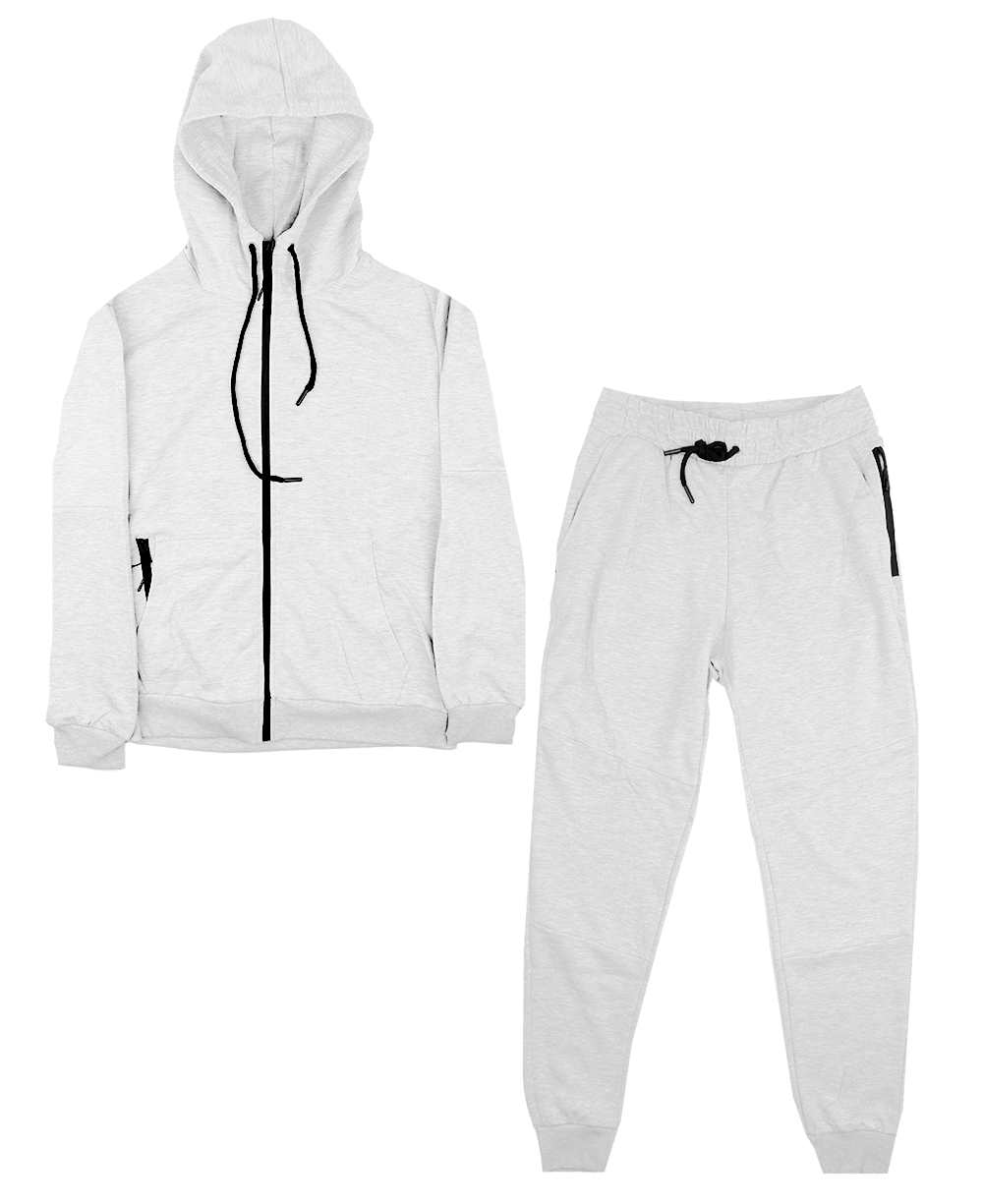 TRUE BORN TRACK JACKET & PANTS SET H.GREY - TH404-TF401