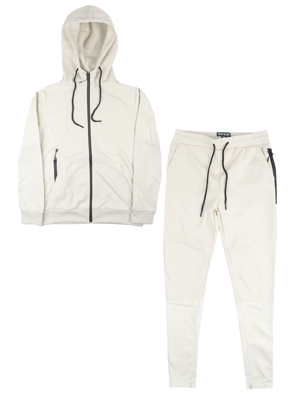 TRUE BORN TRACK JACKET & PANTS SET LT BONE - TH404-TF401