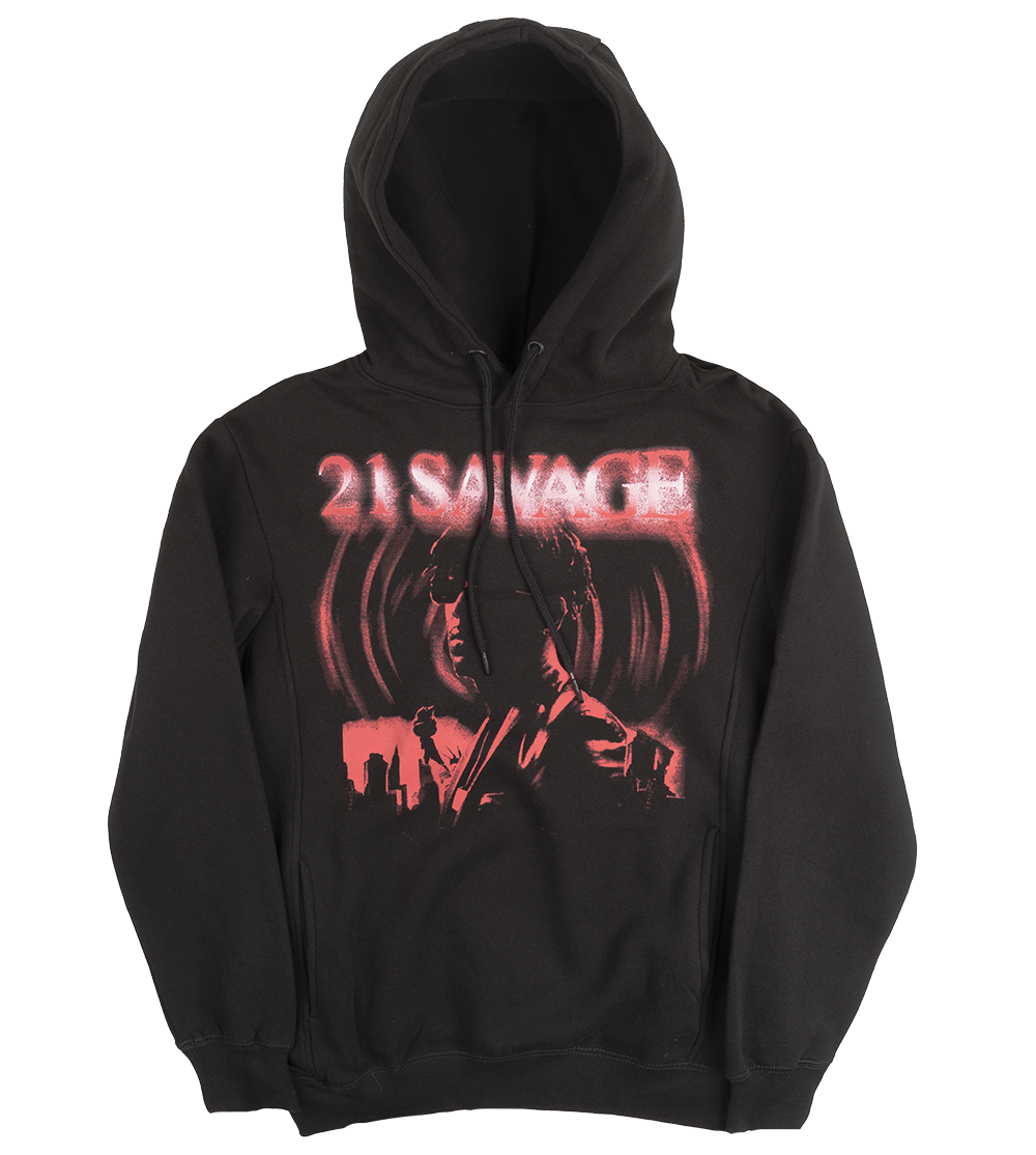 LICENSED 21 SAVAGE HOODIE BLACK - DARK CITY