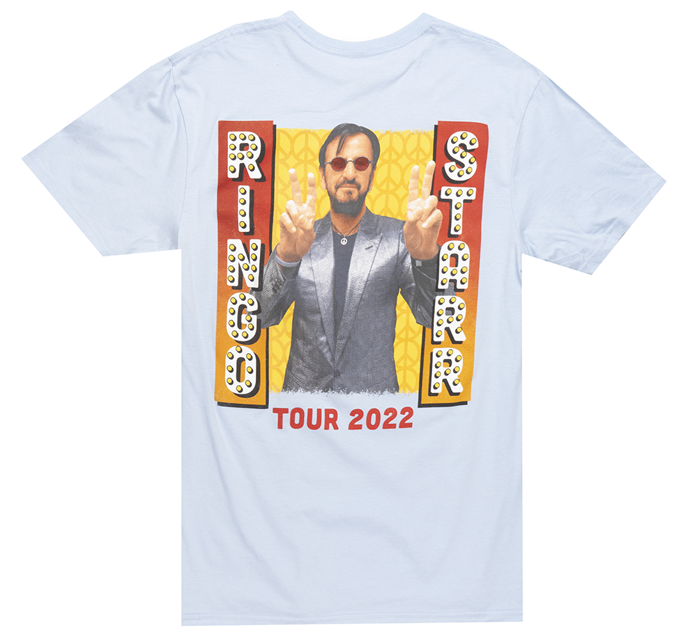 LICENSED RINGO STARR T-SHIRT BLUE - 2022 TOUR