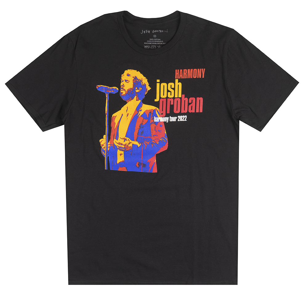 LICENSED JOSH GROBAN T-SHIRT BLACK - HARMONY TOUR