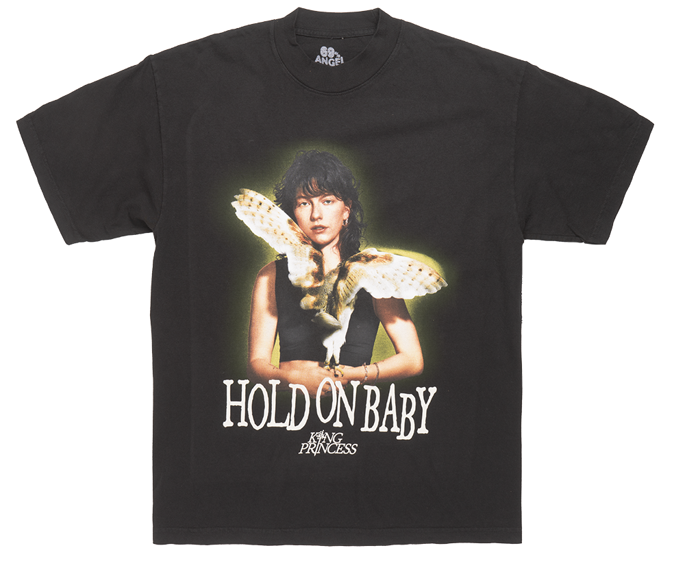 LICENSED KING PRINCESS T-SHIRT BLACK - HOLD ON BABY