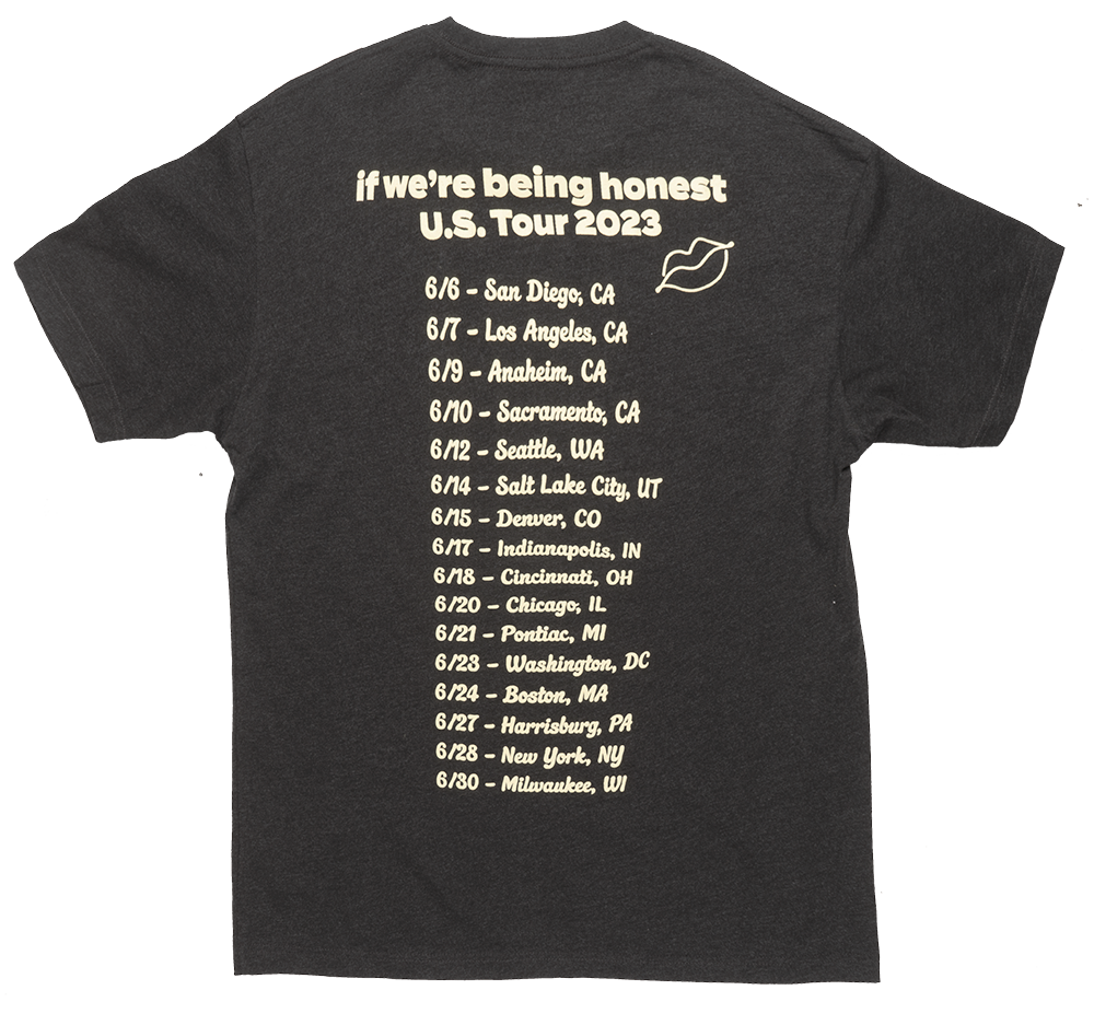 LICENSED LOVELY THE BAND T-SHIRT BLACK - THANKS TOUR