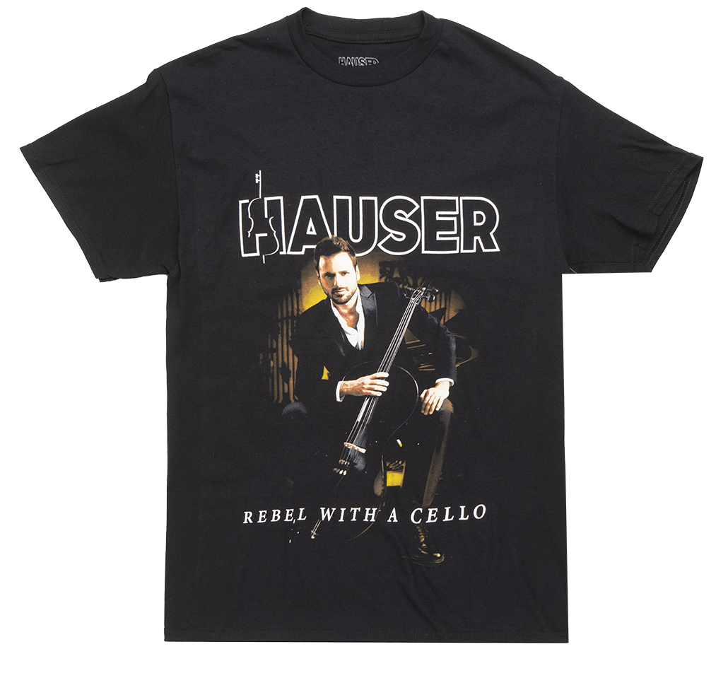 LICENSED HAUSER T-SHIRT BLACK - REBEL WITH A CELLO