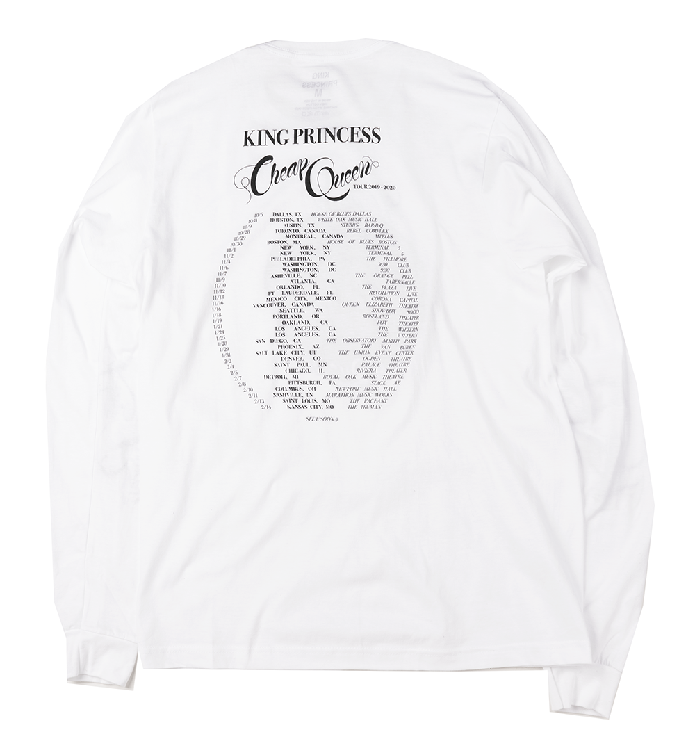 LICENSED KING PRINCESS LONG SLEEVE WHITE - TOUR