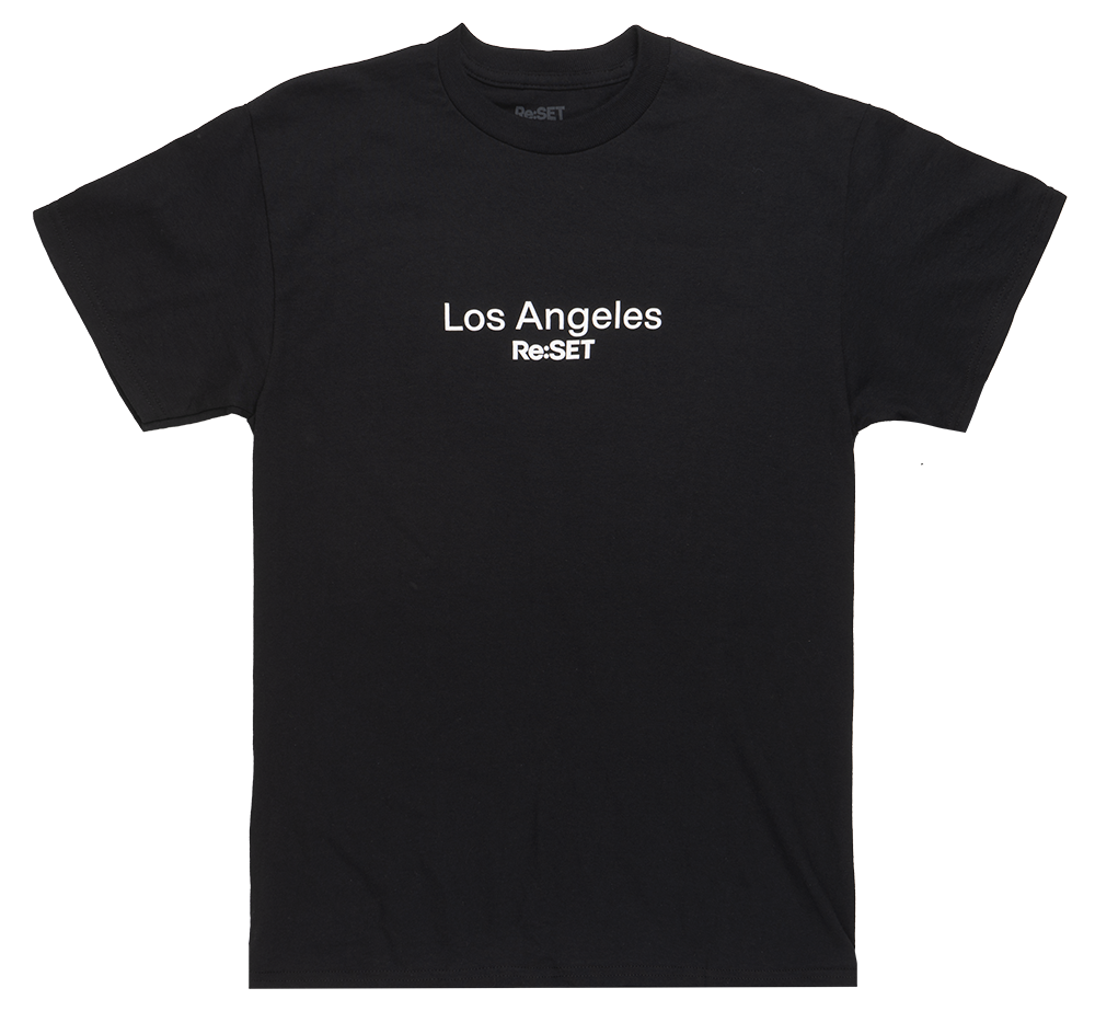 RE:SET TOUR T-SHIRT BLACK - LA CITY