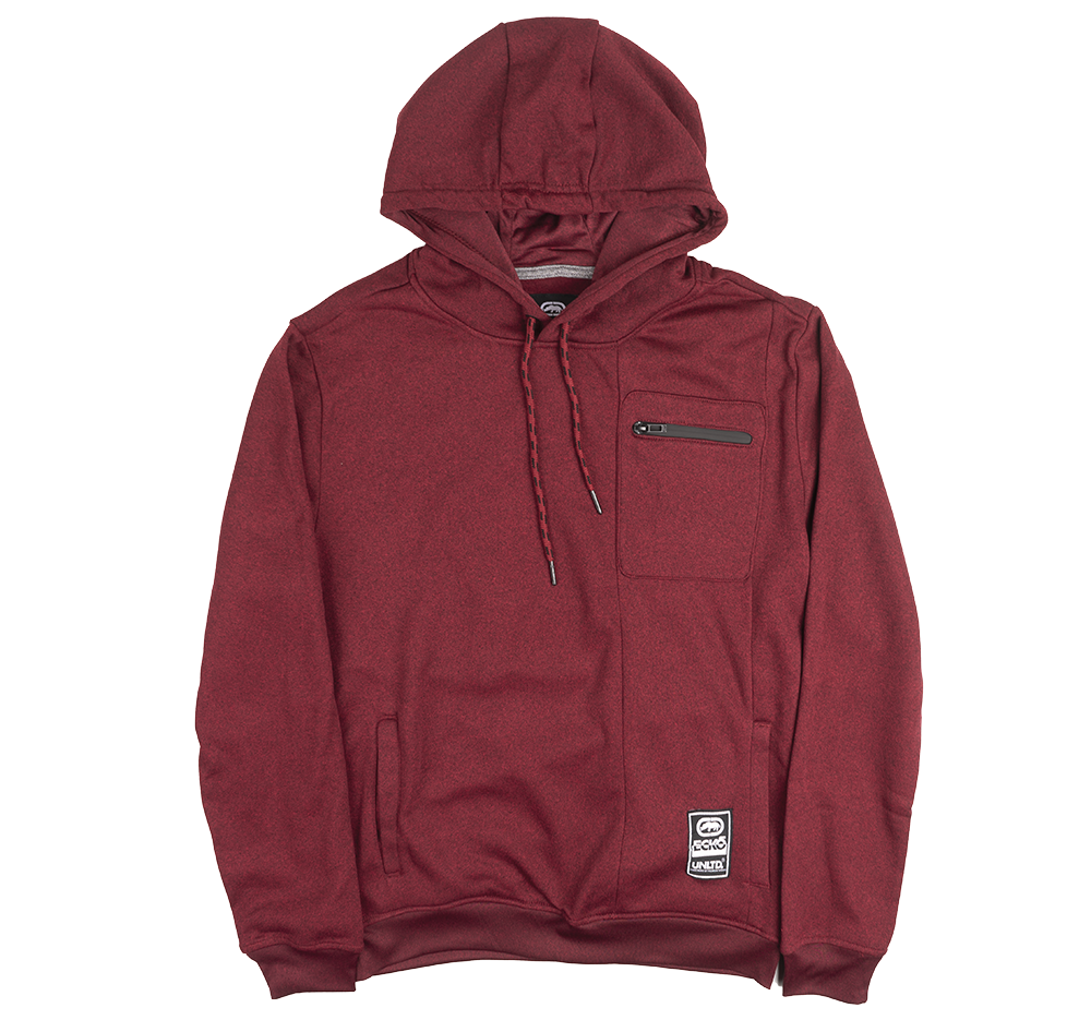 ECKO UNLTD HOODIE SWEATSHIRT RED MARLED - EO32H852