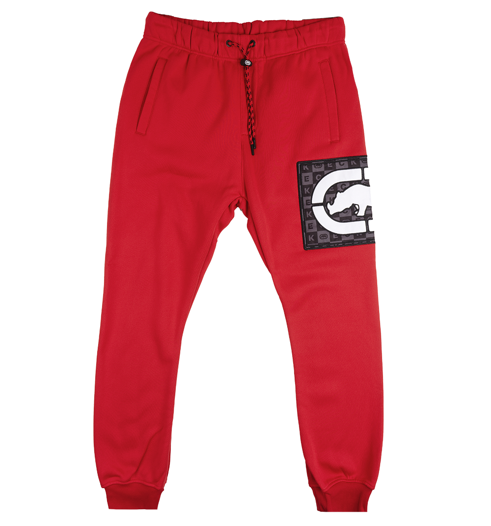 ECKO UNLTD FLEECE JOGGER PANTS TRUE RED - EO31G591