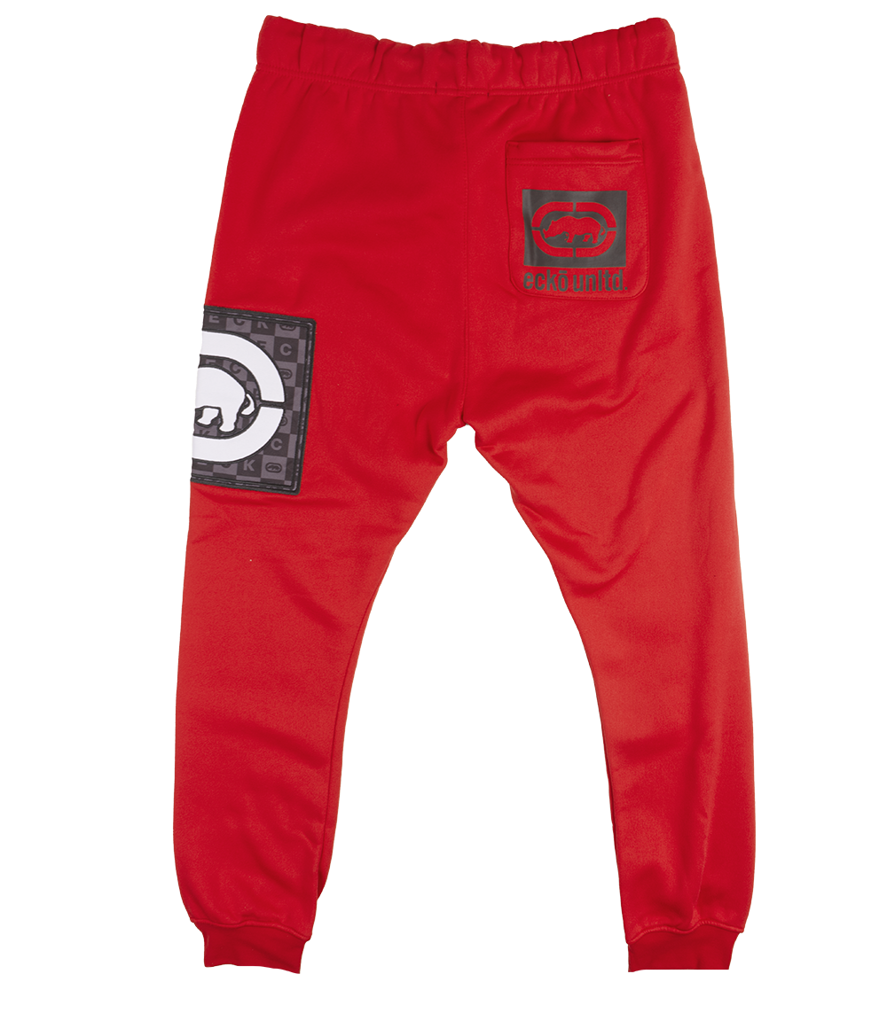 ECKO UNLTD FLEECE JOGGER PANTS TRUE RED - EO31G591