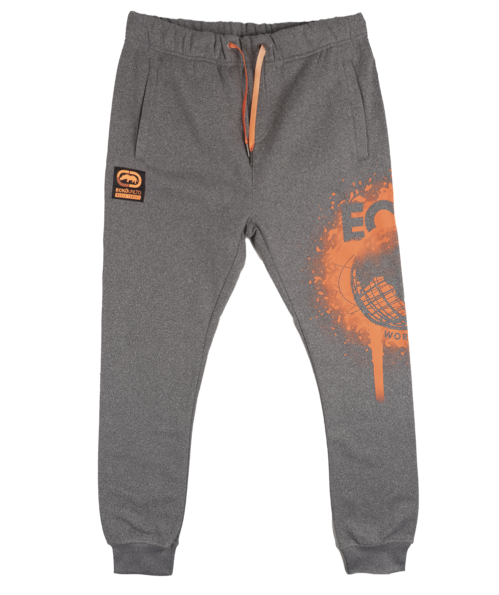 ECKO UNLTD FLEECE JOGGER PANTS GREY MARLED - EO12G783