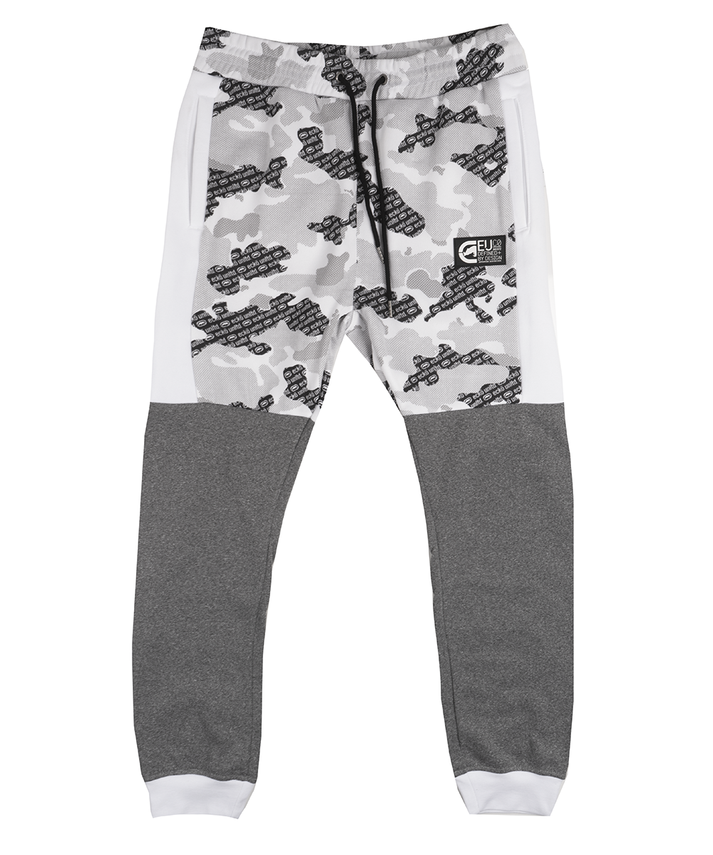 ECKO UNLTD FLEECE JOGGER PANTS WHITE CAMO - EO31G690