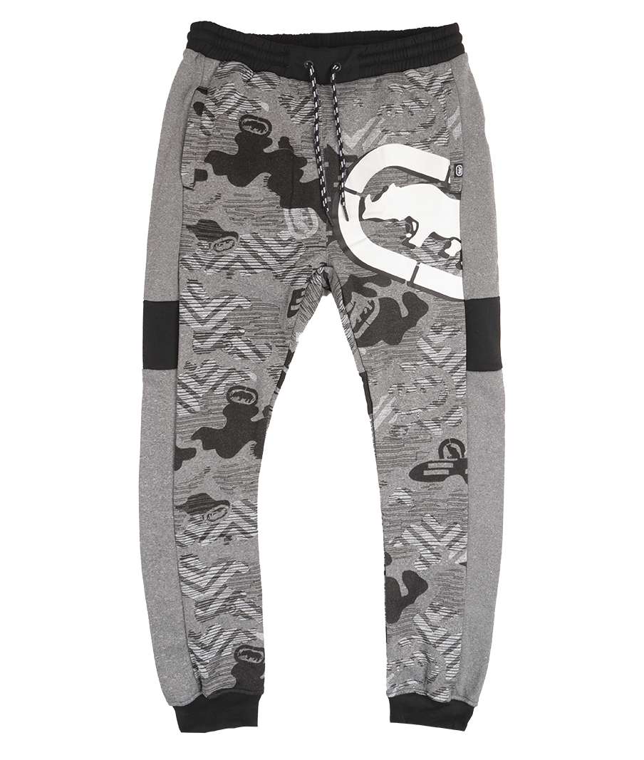 ECKO UNLTD FLEECE JOGGER PANTS GREY MARLED - EO12G734