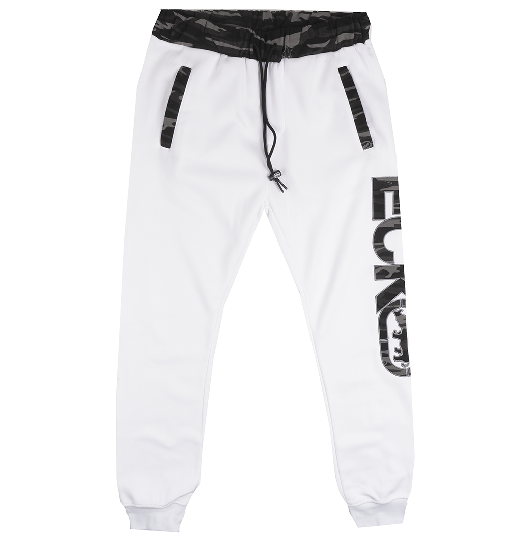 ECKO UNLTD FLEECE JOGGER PANTS WHITE - EO31G578B