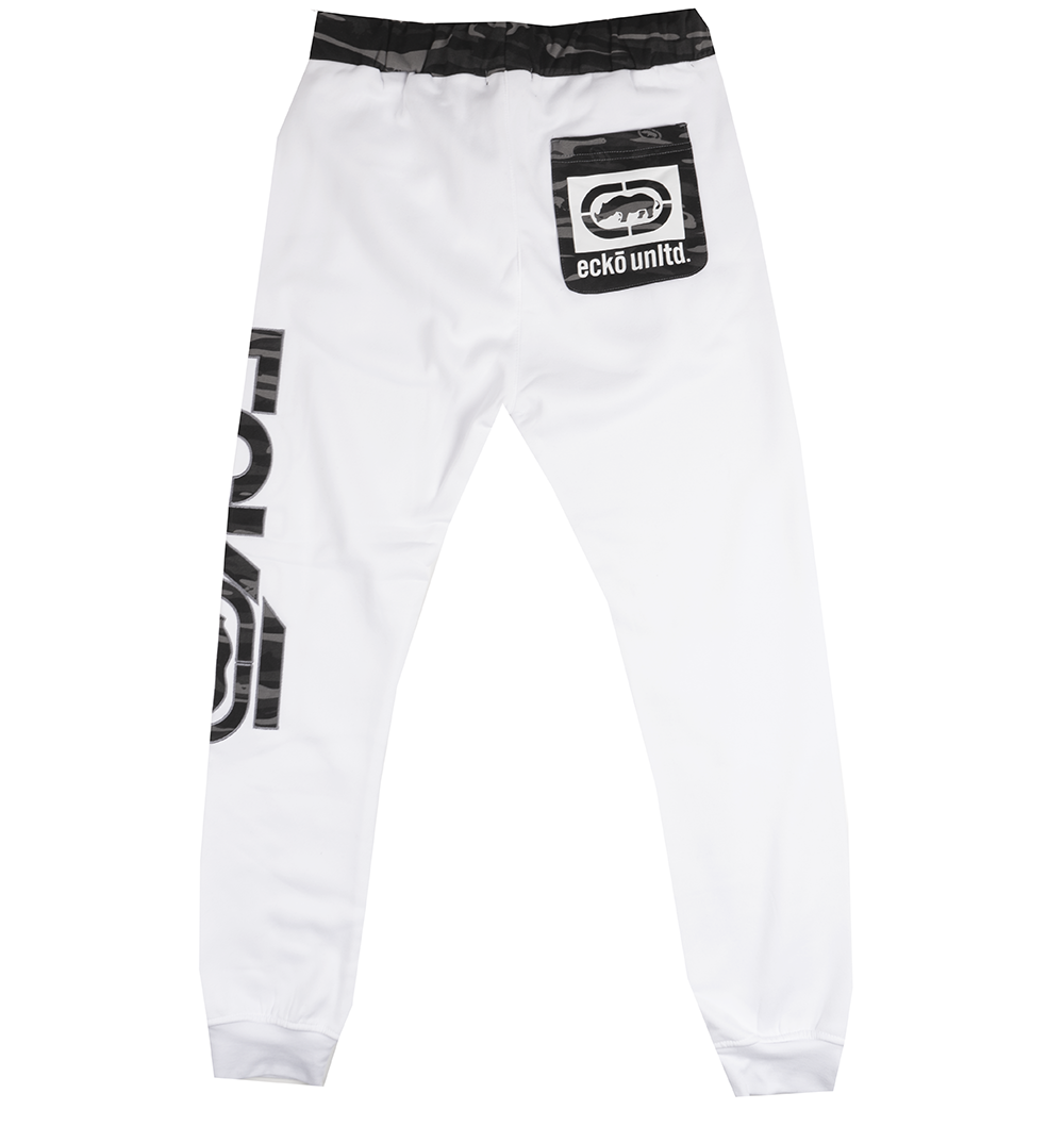 ECKO UNLTD FLEECE JOGGER PANTS WHITE - EO31G578B