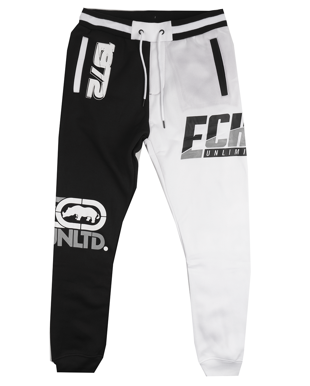 ECKO UNLTD FLEECE JOGGER PANTS BLACK/WHITE - EO12G776