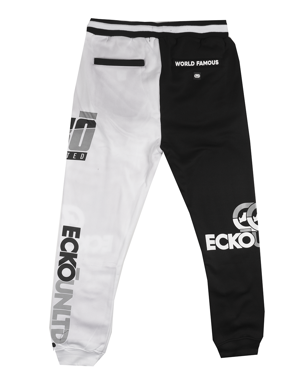 ECKO UNLTD FLEECE JOGGER PANTS BLACK/WHITE - EO12G776