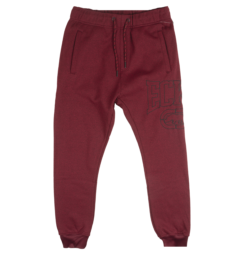 ECKO UNLTD FLEECE JOGGER PANTS RED MARLED - EO32G970