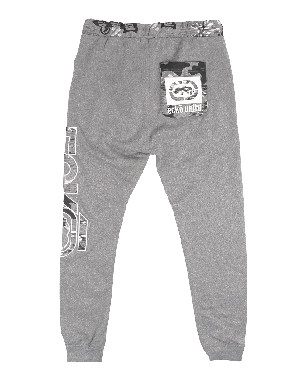 ECKO UNLTD FLEECE JOGGER PANTS GREY MARLED - EO31G577