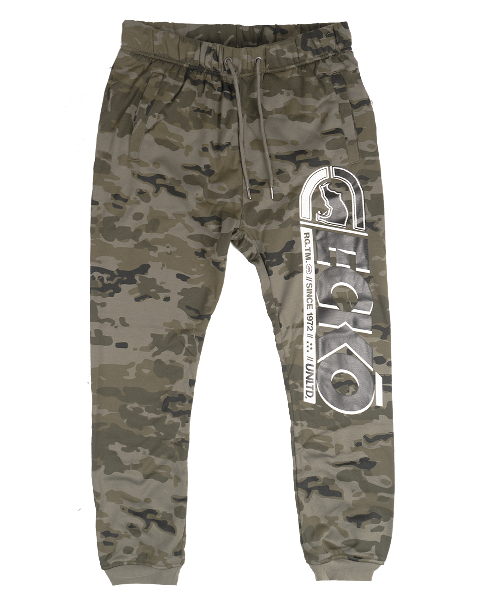 ECKO UNLTD FLEECE JOGGER PANTS OLIVE AUSSIE CAMO - EO12G819