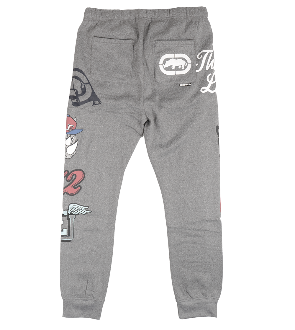 ECKO UNLTD FLEECE JOGGER PANTS GREY MARLED - EO31G700