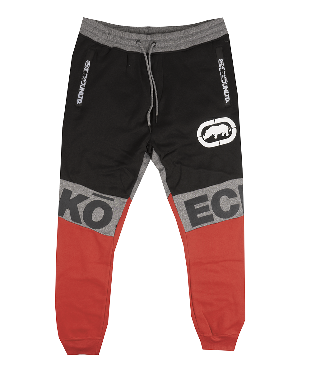 ECKO UNLTD FLEECE JOGGER PANTS TRUE ECKO RED - EO31G621