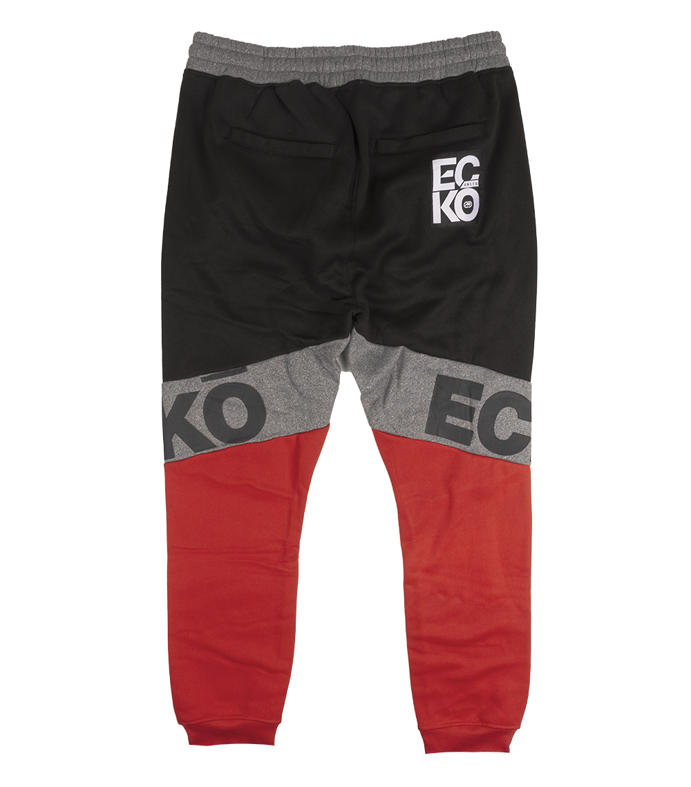 ECKO UNLTD FLEECE JOGGER PANTS TRUE ECKO RED - EO31G621