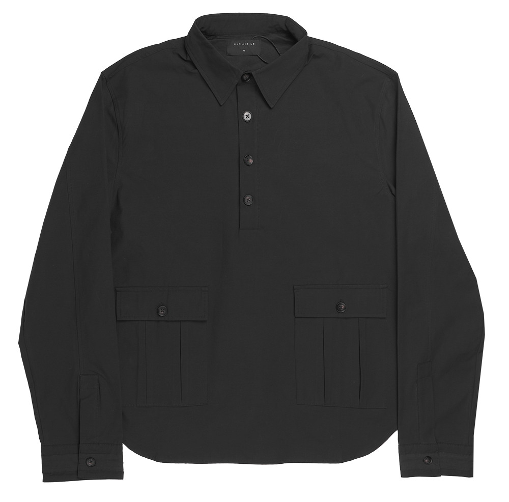 RICHIE LE L/S CARGO SHIRT BLACK - RLC22-028