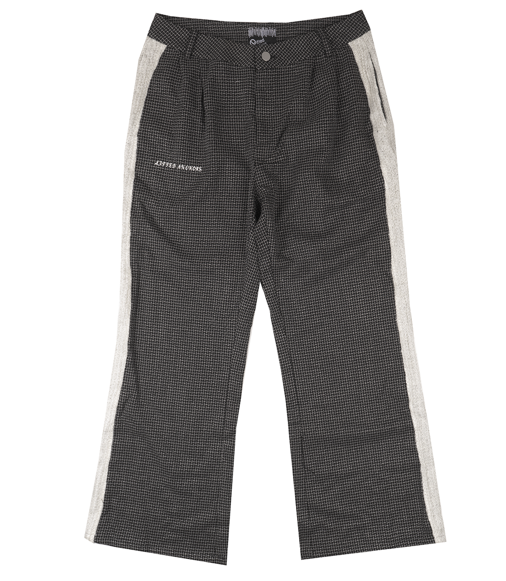 LIFTED ANCHOR TWEED TRACK PANTS BLACK - LASP24-2