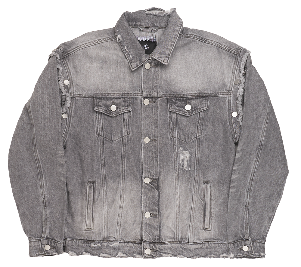 LIFTED ANCHOR DENIM TRUCKER JACKET GRAY WASH - LASP24-24