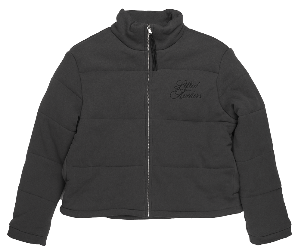 LIFTED ANCHOR PUFFER JACKET CHARCOAL- LAHL23-15