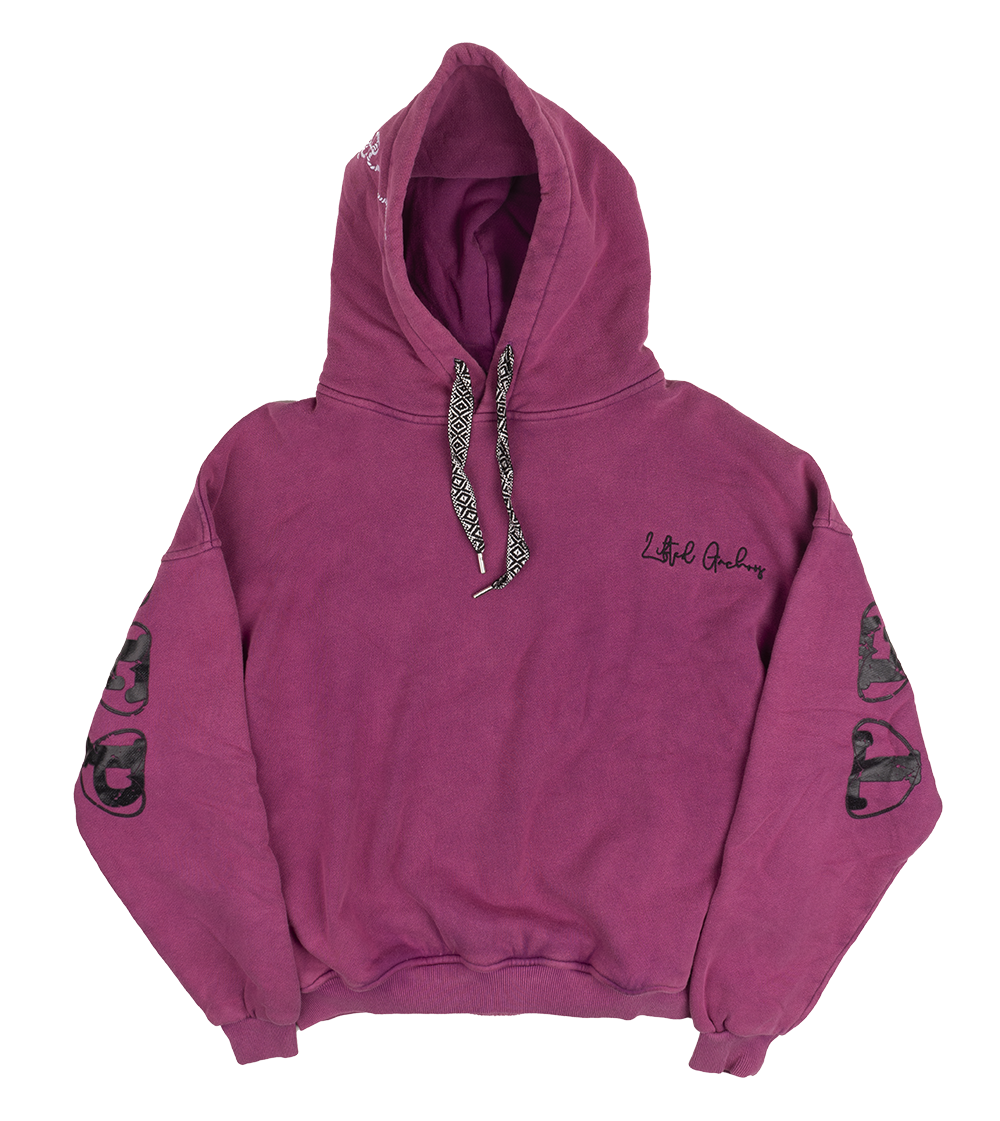 LIFTED ANCHOR RELAXED HOODIE VIOLET - LASP24-35