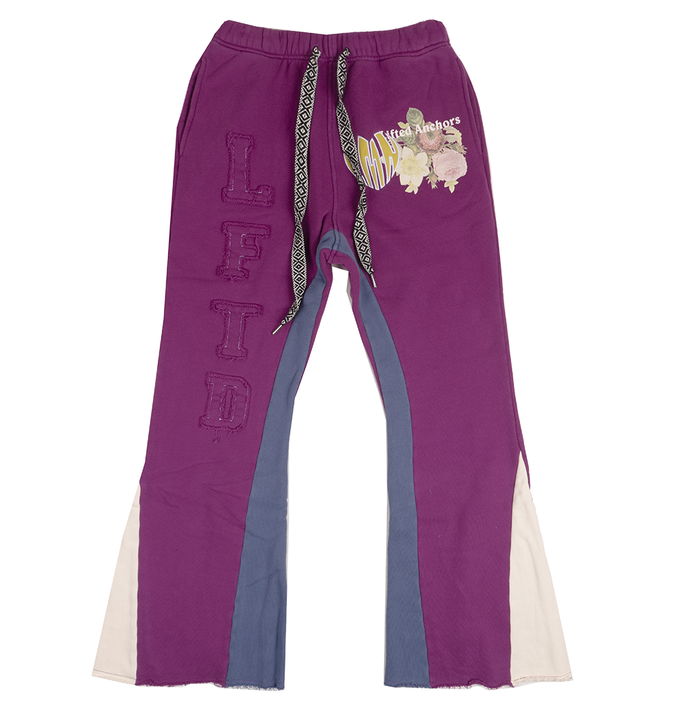 LIFTED ANCHOR FLAIR STACKED SWEATPANTS VIOLET - LASP24-48