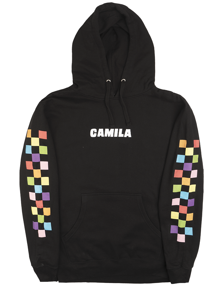 CAMILA CABELLO HOODIE BLACK WASH - BUTTERFLY