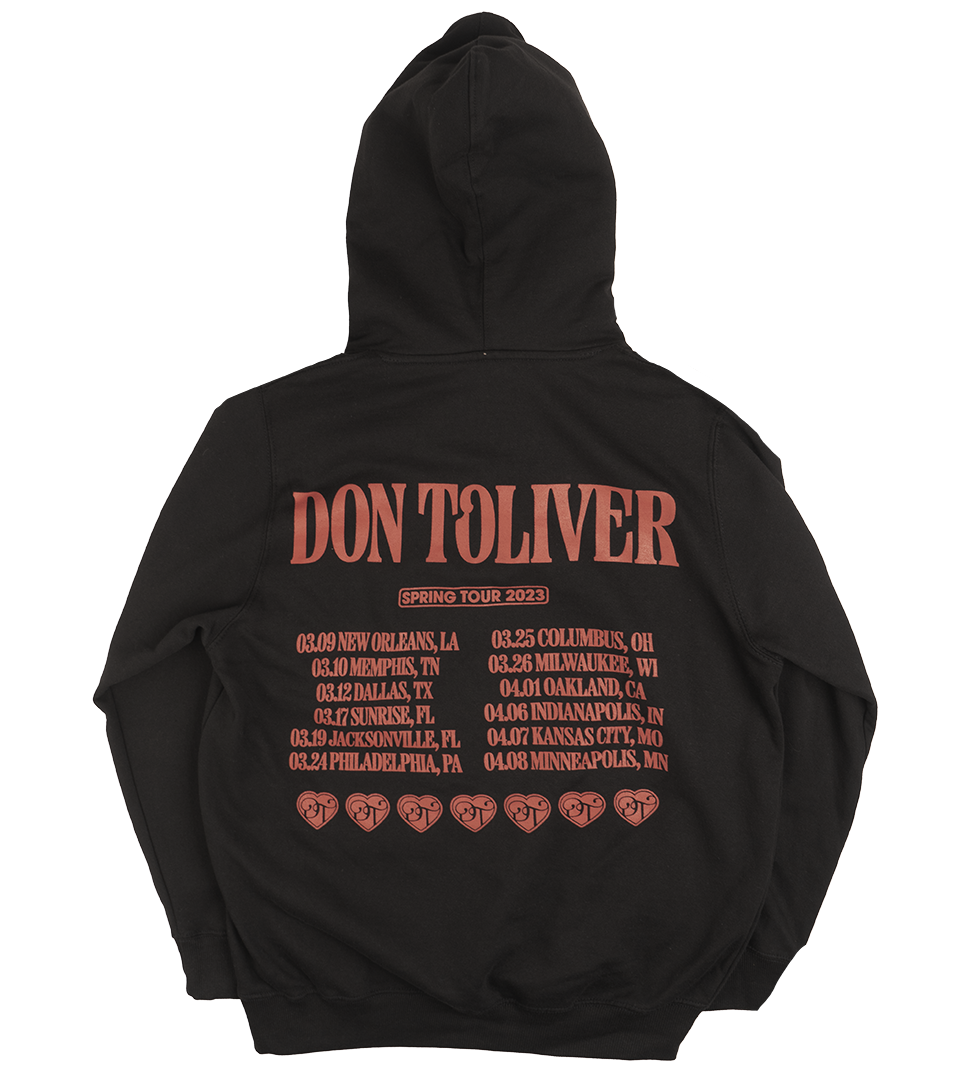 DON TOLIVER TOUR HOODIE BLACK - LOVE SICK