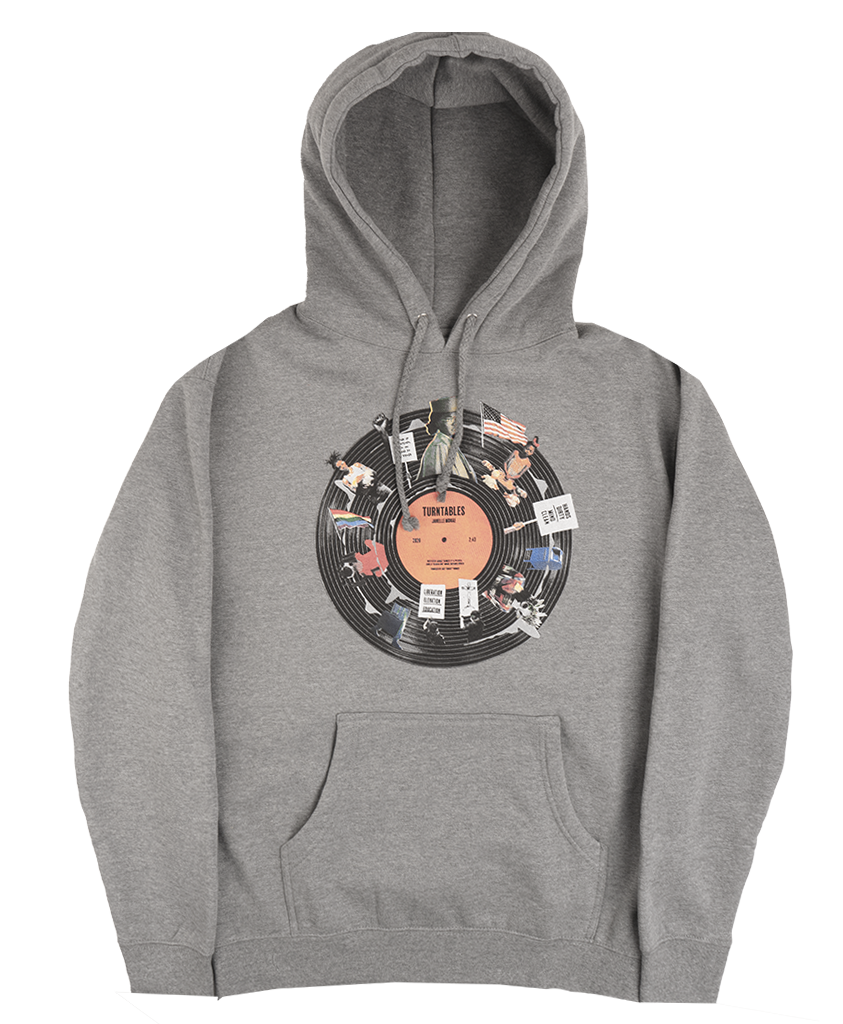 JANELLE MONAE HOODIE HTR GREY - TURNTABLES